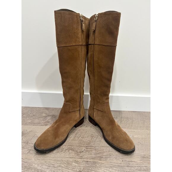 Tory Burch Tan Suede Wembley Riding Knee Length Boots - Picture 6 of 10
